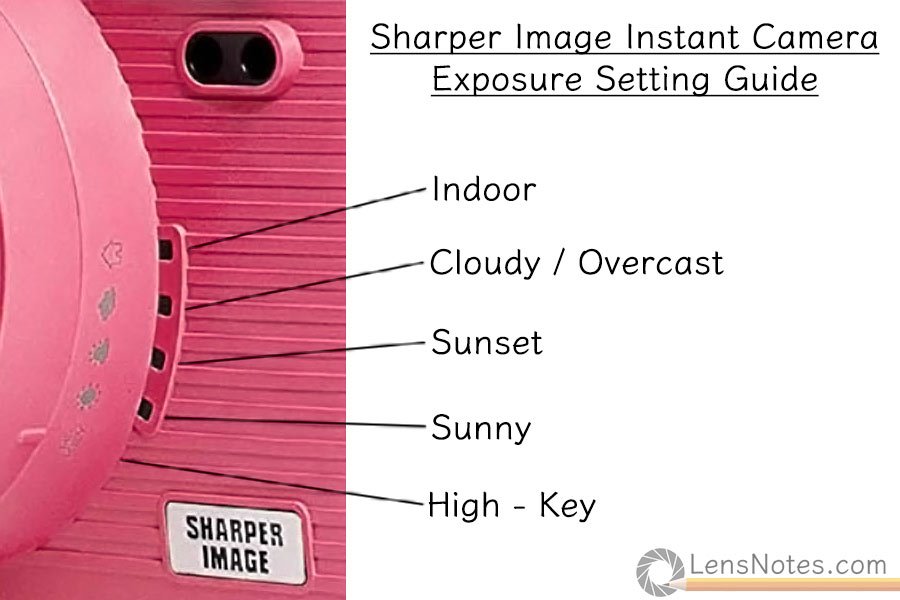 Sharper Image Instant Camera exposure setting guide