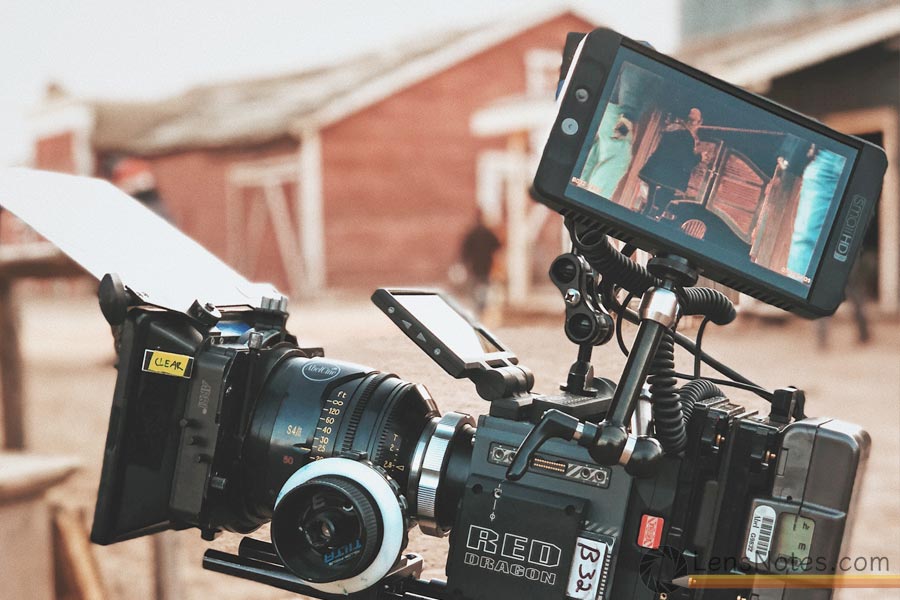 Red Dragon with a SmallHD 702 on-board focus puller monitor